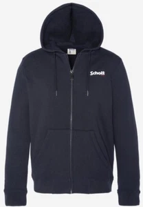 Sudadera con Capucha Schott NYC Cremallera Completa Azul Marino Para Hombre Talla L TOTALMENTE NUEVA - Imagen 1 de 7