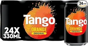 Tango Orange Original 330ml Pack of 24 Cans Fizzy Soft Drink Full Case - Picture 1 of 6