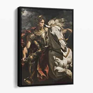 Alexander the Great On Horseback Ancient History Canvas Print Wall Art - Picture 1 of 7