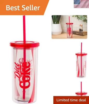 Copo frio reutilizável de Coca-Cola dietética 20 oz - Presente perfeito para entusiastas da Coca-Cola - Imagem 1 de 4