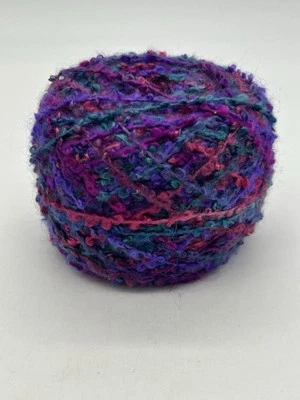 Hand Dyed Alpaca Merino Wool Boucle Variegated Color Soft Loop Fingering Weight - Image 1 of 2