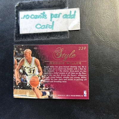 B35c #239 Reggie Miller Indiana Pacers 1995/96 Flair - Image 1 of 2