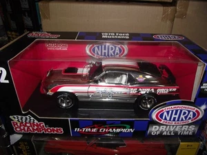 Ertl 1/18 John Force NHRA 1970 ford mustang chrome chase car NIB - Bild 1 von 1