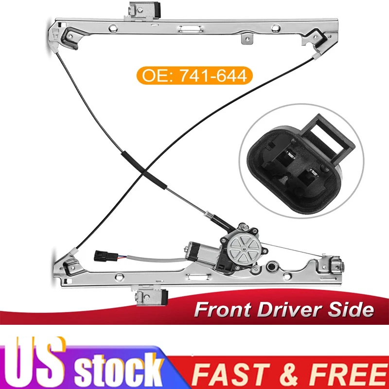 Regulador de ventana eléctrica con motor para Chevy Silverado GMC lado del conductor delantero izquierdo Foto 1 de 4