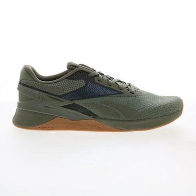 Zapatos deportivos de entrenamiento cruzado con cordones sintéticos verdes Reebok Nano X3 para hombre Foto 1 de 4