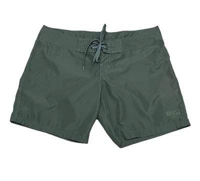 Pantalones Cortos Ripcurl Owe Verde Tiro Bajo Y2k Playa Costero Hippie Preppy Patinador 7 Foto 1 de 4