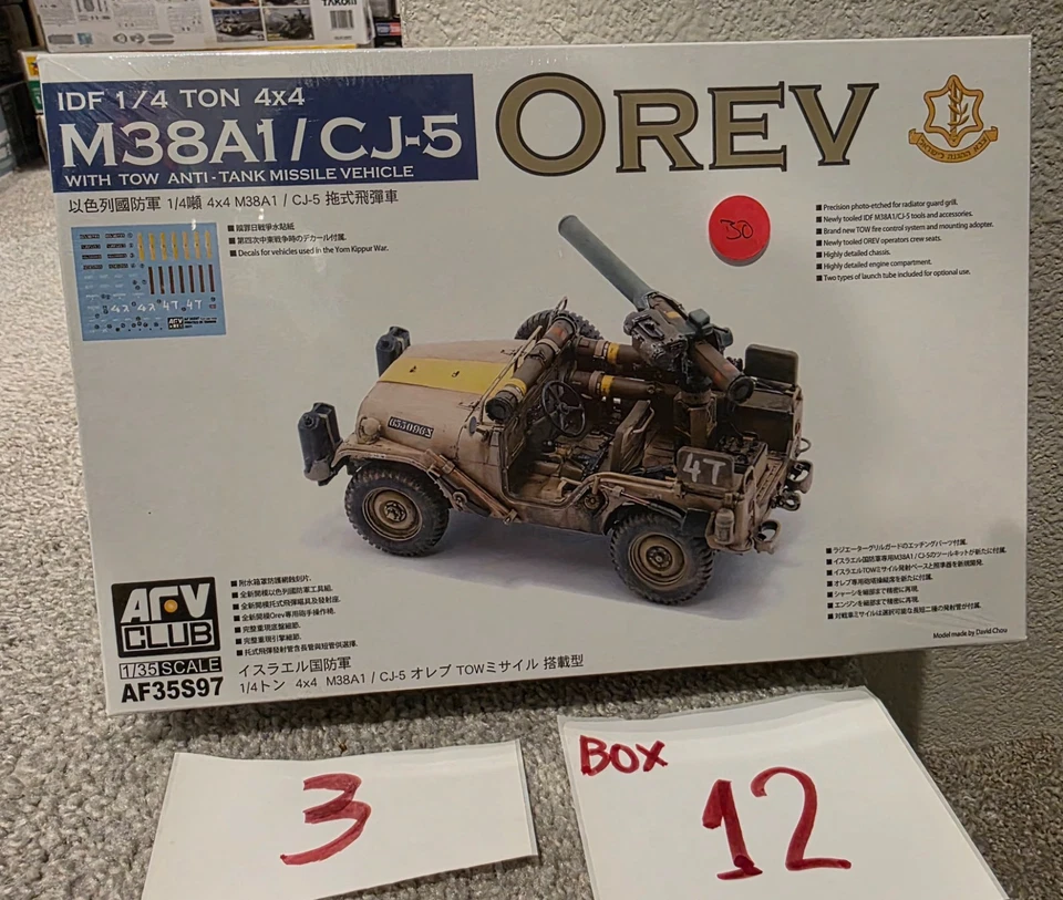 AFV Club 1/35th Scale IDF M38A1/CJ-5 OREV Tow Missile Jeep Kit # AF35S97 - Image 1 of 1