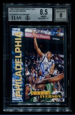 Tarjeta firmada por Score Board 1996 *** ALLEN IVERSON *** autografiada en muy buen estado 8,5/8 Foto 1 de 3