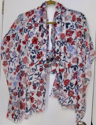 ACCESORIOS 212 ESTAMPADO GEOMÉTRICO INFINITO BUFANDA ABRIGO CHAL ESTOLA BLANCO ROSA $30 Foto 1 de 4