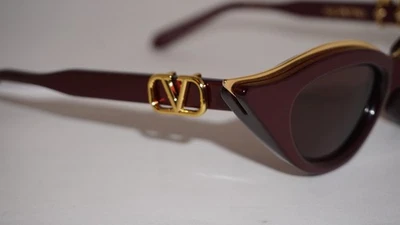 VALENTINO Nuevas Gafas de Sol V-GOLDCUT II Cateye Rojo Dorado VLS-1114B-49 49 18 142 Foto 1 de 4