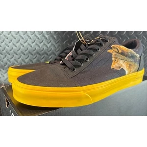 Vans X National Geographic Old Skool Black yellow mens sneakers size 10 - Picture 1 of 7