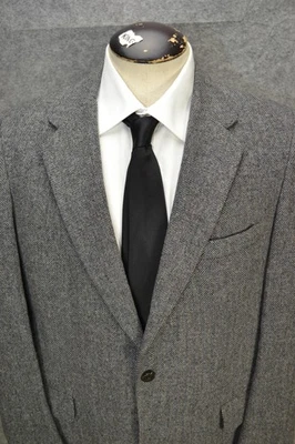 Casaco esportivo vintage Lanvin Blazer masculino 42 cinza espinha de peixe Escócia cabelo de camelo anos 90 - Imagem 1 de 4