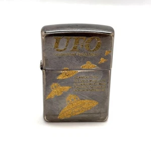 Zippo Lighter 19 UFO Rare Unidentified Flying Object Adamski Type Saturn Al - Picture 1 of 6