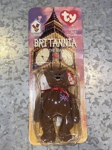 McDONALDS TY BEANIE BABY BRITANNIA THE BEAR RARE WITH 2 TAG ERRORS 1993 OAKBROOK - Picture 1 of 21