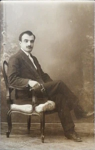Postal armenia 1914 Turquía foto del hombre era militar Primera Guerra Mundial - Imagen 1 de 2
