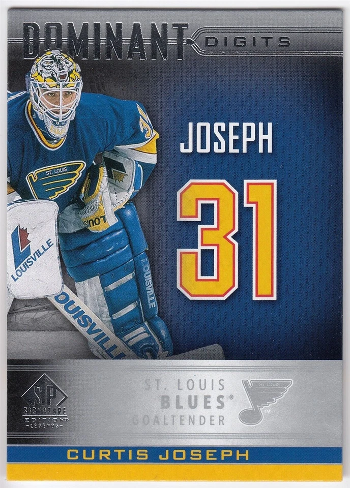 2020-21 UD SP Signature Edition Legends Dominant Digits CURTIS JOSEPH #DD-21 - Image 1 of 1