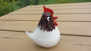 Vintage, OISEAU , POULE , Verre , MURANO ITALY . - Picture 1 of 9