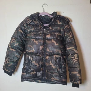 Boys Diesel Camouflage Puffer Jacket Size 10 - Picture 1 of 6