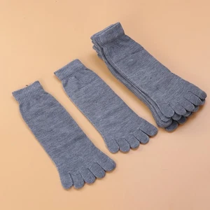 5 pares de calcetines de moda para hombre de algodón tubo medio cinco dedos calcetines puntera calcetines - Imagen 1 de 11