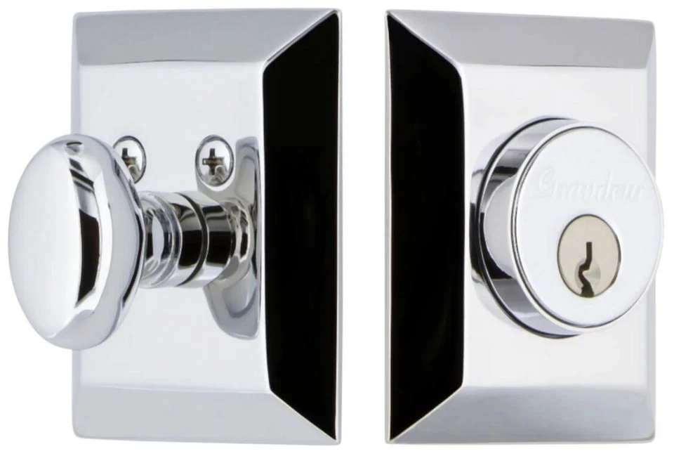 Grandeur FAVFAV_SQ_SGLCYL_238 Quinta Avenida Cuadrado Único Cilindro - Cromo Foto 1 de 1