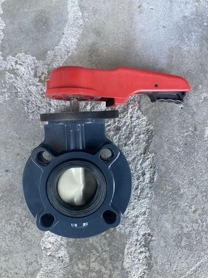 Asahi 2-1/2” PVC FKM Wafer Level Butterfly Valve 3731025 - Image 1 of 2