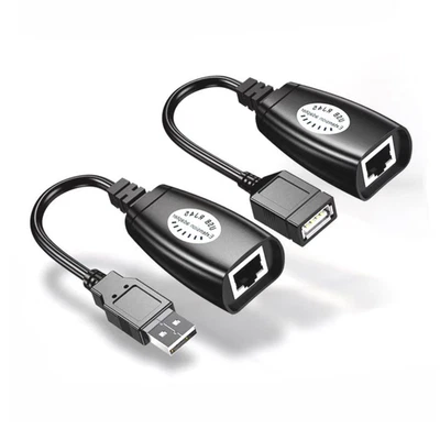 USB Over Ethernet Extender Adapter Cat5e Cat6 Cat7 Kabel RJ45 auf USB Repeater - Bild 1 von 4