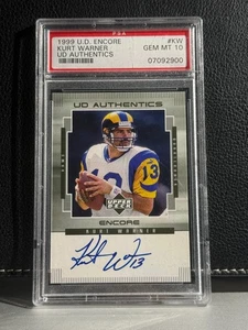 1999 Upper Deck UD Encore Kurt Warner Auto Rc PSA 10 Pop 9 HOF - Picture 1 of 1