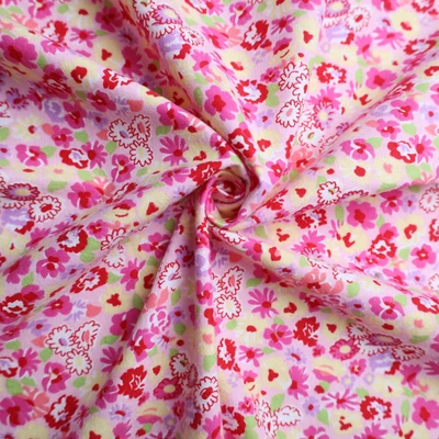100% Cotton Flannel Fabric / Floral Printed - By the Yard - Image 1 of 4