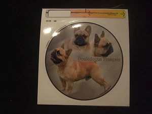 1 autocollant - motif chien  BOULEDOGUE FRANCAIS FAUVE - Picture 1 of 1