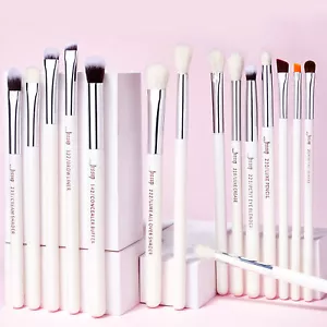 Jessup Makeup Brushes Set 15pcs Eyeshadow Brush Eye Shadow Eyebrow Brush White - Picture 1 of 12