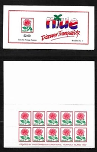 Niue 1996, 20c Hibiscus, complete booklet of 10 stamps MNH (N071) - Picture 1 of 1