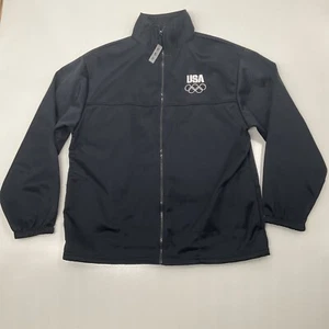 United States Olympic Committee Jacket Mens L Blue Logo Long Sleeve Team USA - Picture 1 of 9