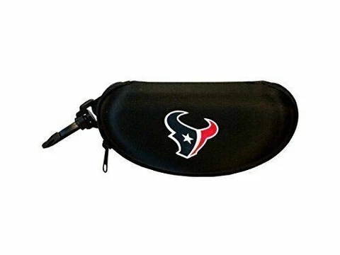 NFL HOUSTON TEXANS Sun Glasses Hard Case Clip on Holder Belt Backpack Shades Cover