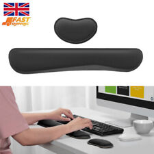 Keyboard Wrist Rest Pad Mouse Gel Wrist Rest Support Cushion Memory Foam Set UK