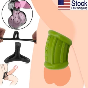 Ball Stretcher Stretch Scrotum Testicle Ring Penis Sling Ball Stretcher Enhancer - Picture 1 of 32