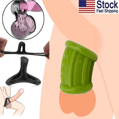 Maca esférica anel testículo escroto pênis estilingue bola maca realçador - Imagem 1 de 4