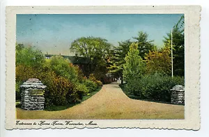 Worcester MA Ingresso di massa alla fattoria domestica, bordi smerlati, presto - Foto 1 di 2