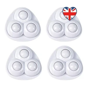 4pcs Sticky Swivel Pulley No Noise for Bins Storage Box Furniture (White B) - Picture 1 of 7