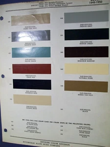 1949- 1950 Dodge car auto colors Paint Chips set -Ditzler - Picture 1 of 1