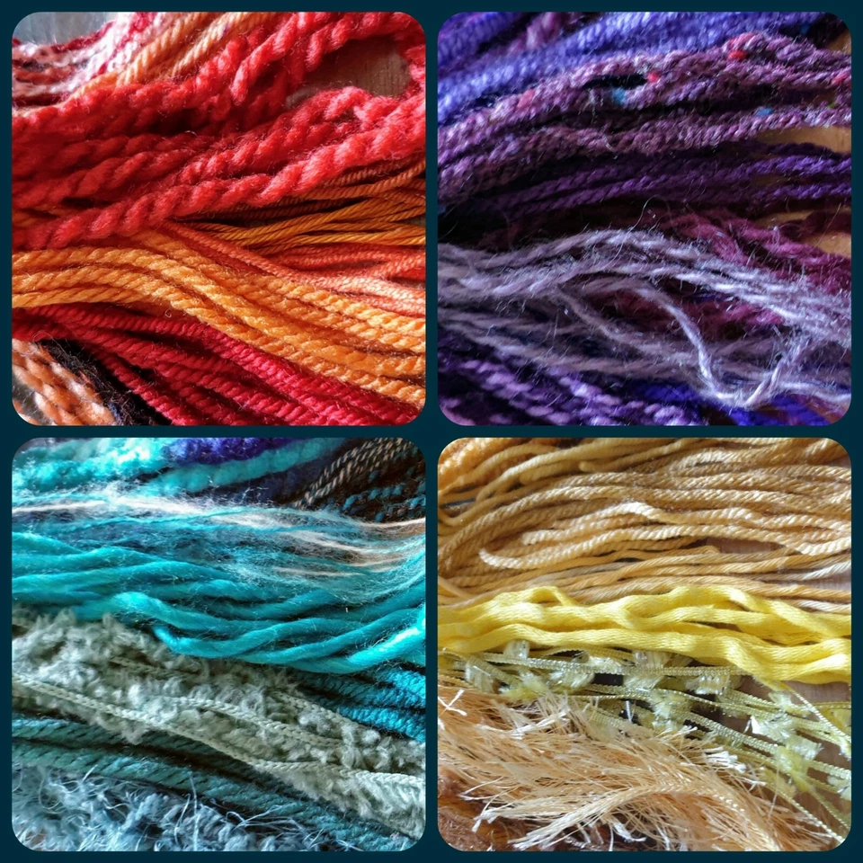 Yarn packs (10 x 2m different strands) Mixed colours textures bundle Job lot - Image 1 of 2