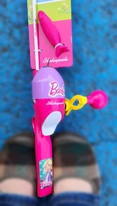 Barbie Shakespeare Button Spincast Fishing Pole Starter Kit 2'6" with Minnow - Picture 1 of 6