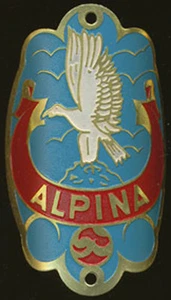 CYCLES VELO ALPINA, aigle blanc, en aluminium peint doré - Picture 1 of 1