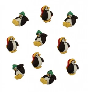 Tiny Christmas Penguins 4453 - Buttons Galore - Animals - Craft Sew Scrap - Picture 1 of 2