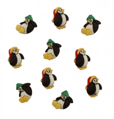 Tiny Christmas Penguins 4453 - Buttons Galore - Animals - Craft Sew Scrap - Image 1 of 2