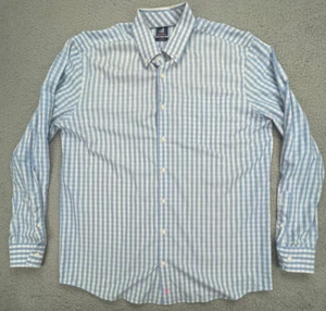 Johnnie O Prep-Formance Hemd Herren Large Blau Buffalo Karo Gingham Knopfleiste - Bild 1 von 15