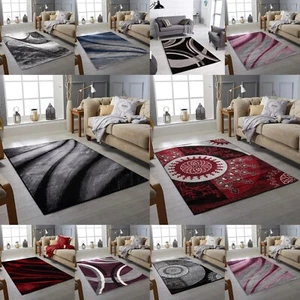 Nueva Moderna Alfombra de Pila Gruesa Roja Gris Negro Marrón Pequeña Grande Alta Calidad Oferta - Imagen 1 de 57