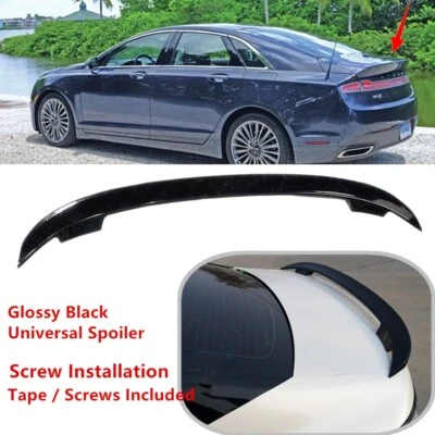 Fit For Lincoln MKZ 13-20 Glossy Black Rear Trunk Spoiler Sport Wing Universal - Image 1 of 4