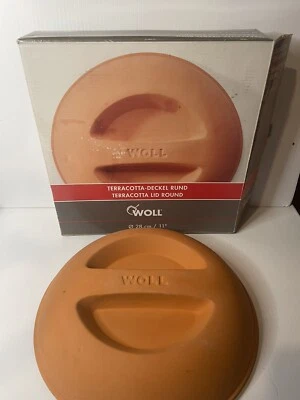 "Utensilios de cocina de lana tapa de terracota redonda 28 cm 11"" con caja" Foto 1 de 4