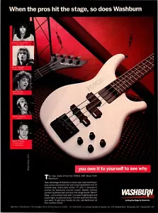 VINTAGE 1987 WASHBURN BASS GUITARS FORCE ABT PRINT AD - Picture 1 of 1