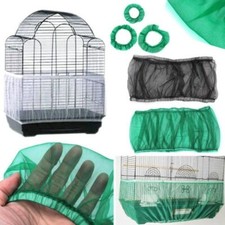 Parrot Bird Cage Feeder Drinker Seed Catcher Nylon Mesh Guard Easy Cleaning New